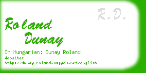 roland dunay business card